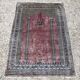 Vintage Anatolian prayer rug made of hand-knotted wool.
