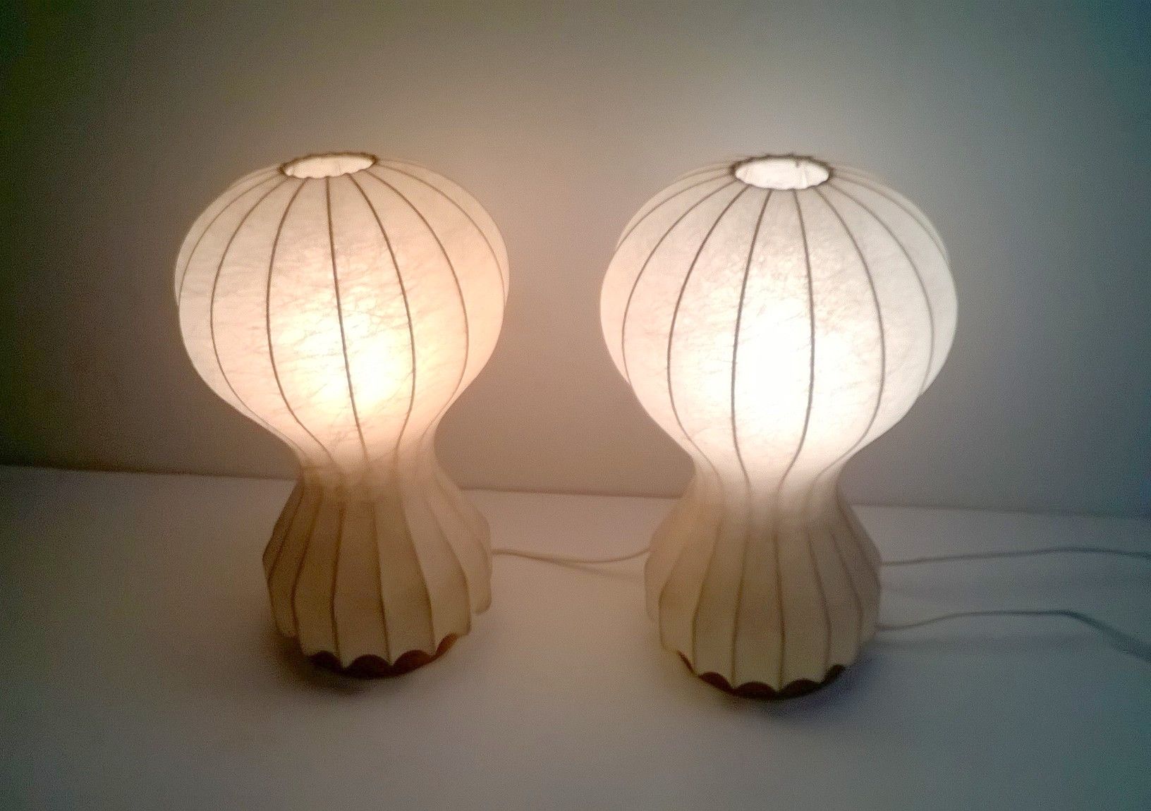 Set of 2 "Cocoon" desk lamps by the Castiglioni Brothers for Flos 1962