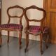 Pair of Rococo style chairs — Feminine & elegant, reupholstered in the antique style.