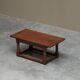 Antique solid oak coffee table in refectory style, 19th century.