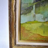 Large oil painting on canvas 20th HD Lemercier impressionist landscape