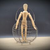 Basket braided metal salad