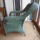 Fauteuil en rotin vert