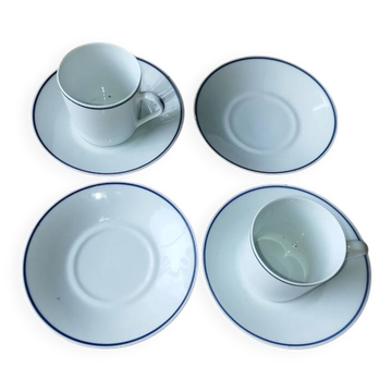 Service à café 2 personnes limoges tharaud "horizon" –6 pièces