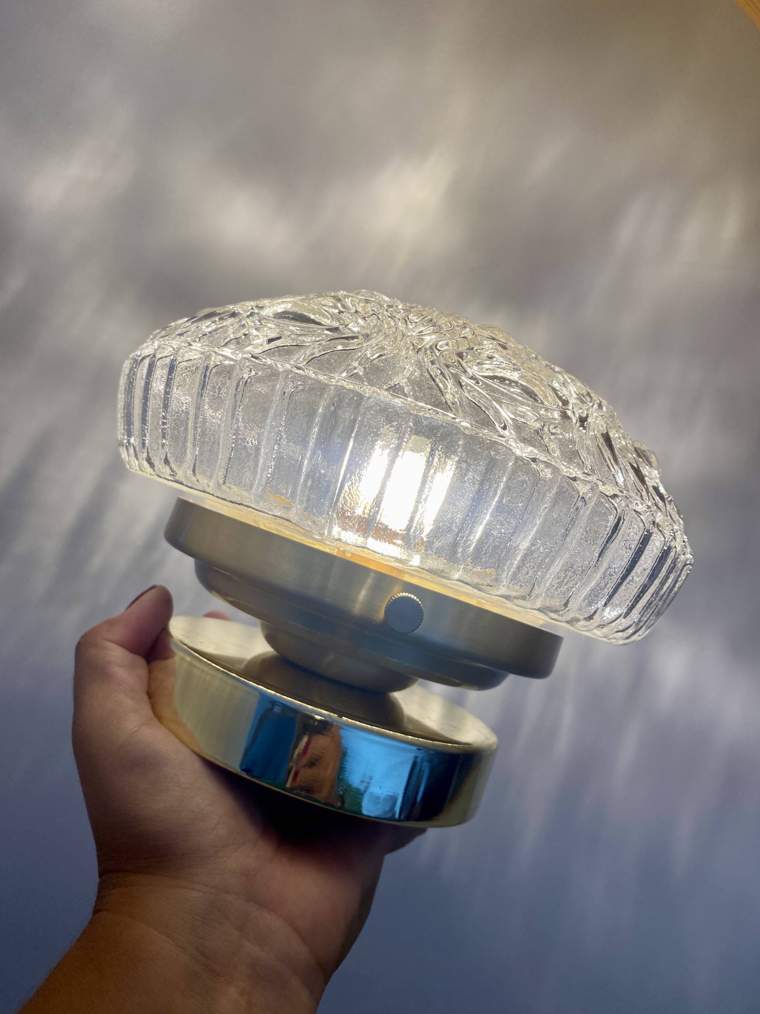 Vintage round glass wall or ceiling light globe