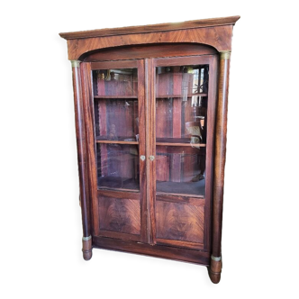 Empire library showcase in mahogany
