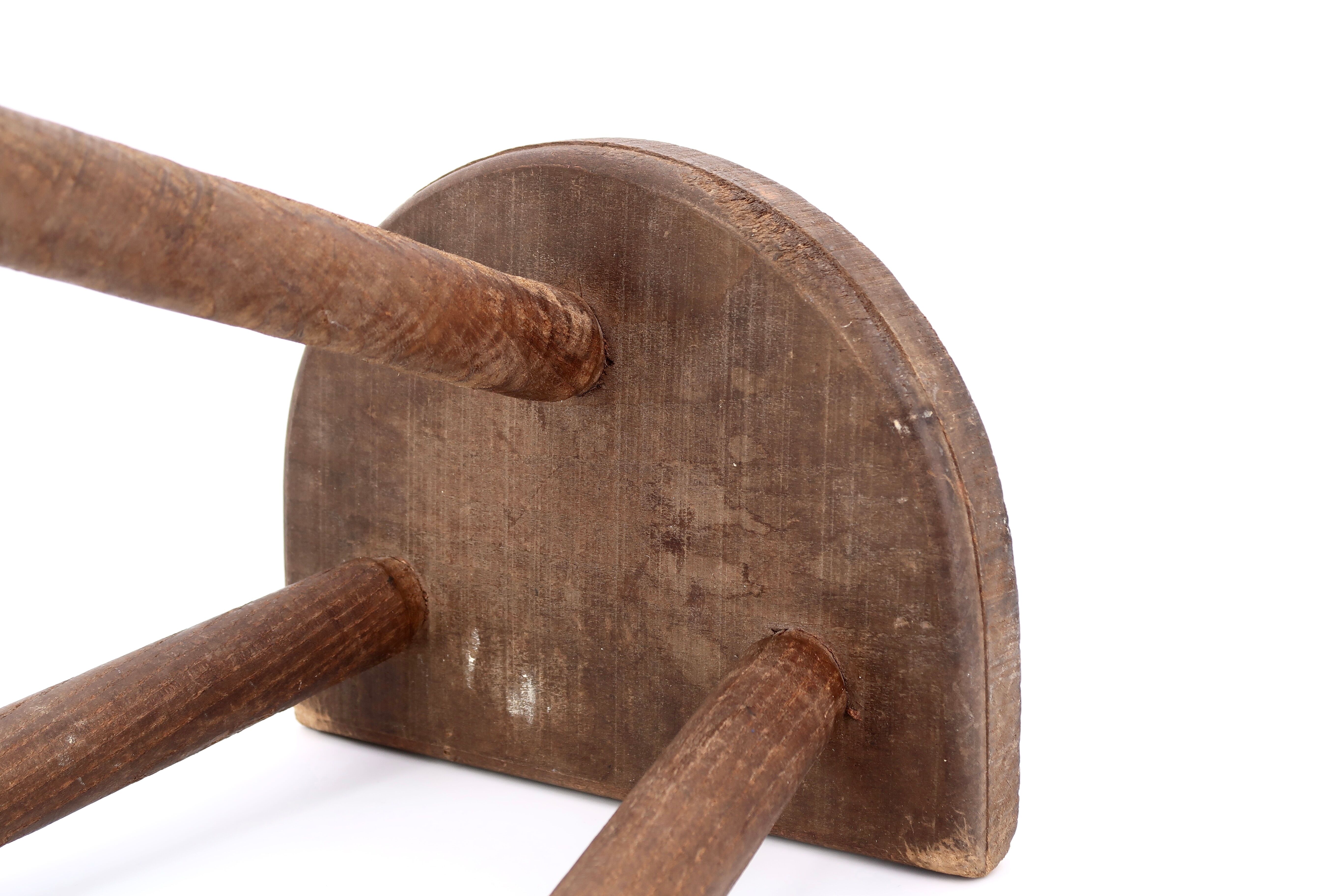 Wooden tripod stool, 1950s