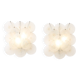 Pair of Carlo Nason Wall Lamps With Murano Glass Discs - 1960s