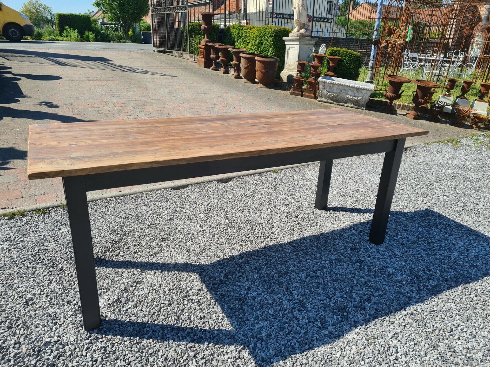 Patinated fir farmhouse table
