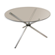 Round tripod table in smoked glass Roche Bobois 70