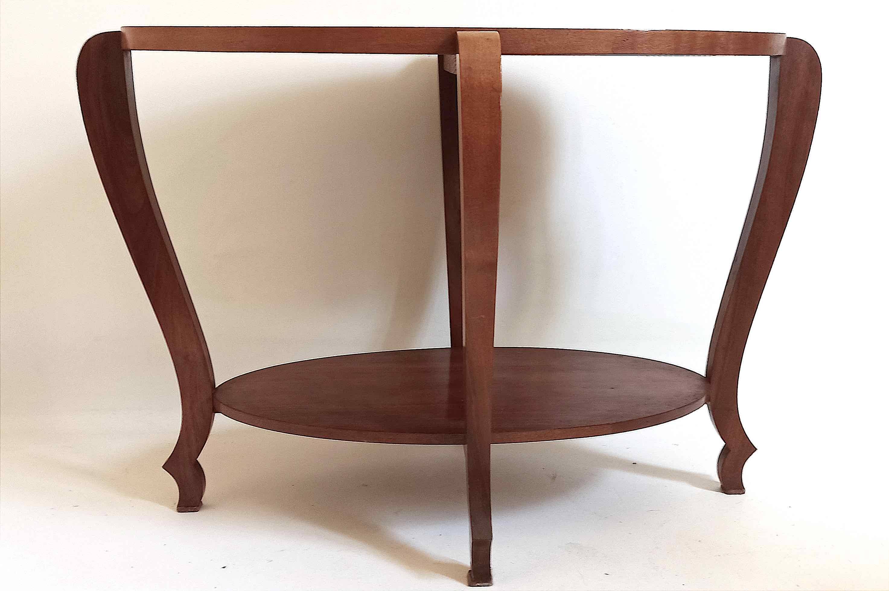 Art Deco oval pedestal table Width 80 cm