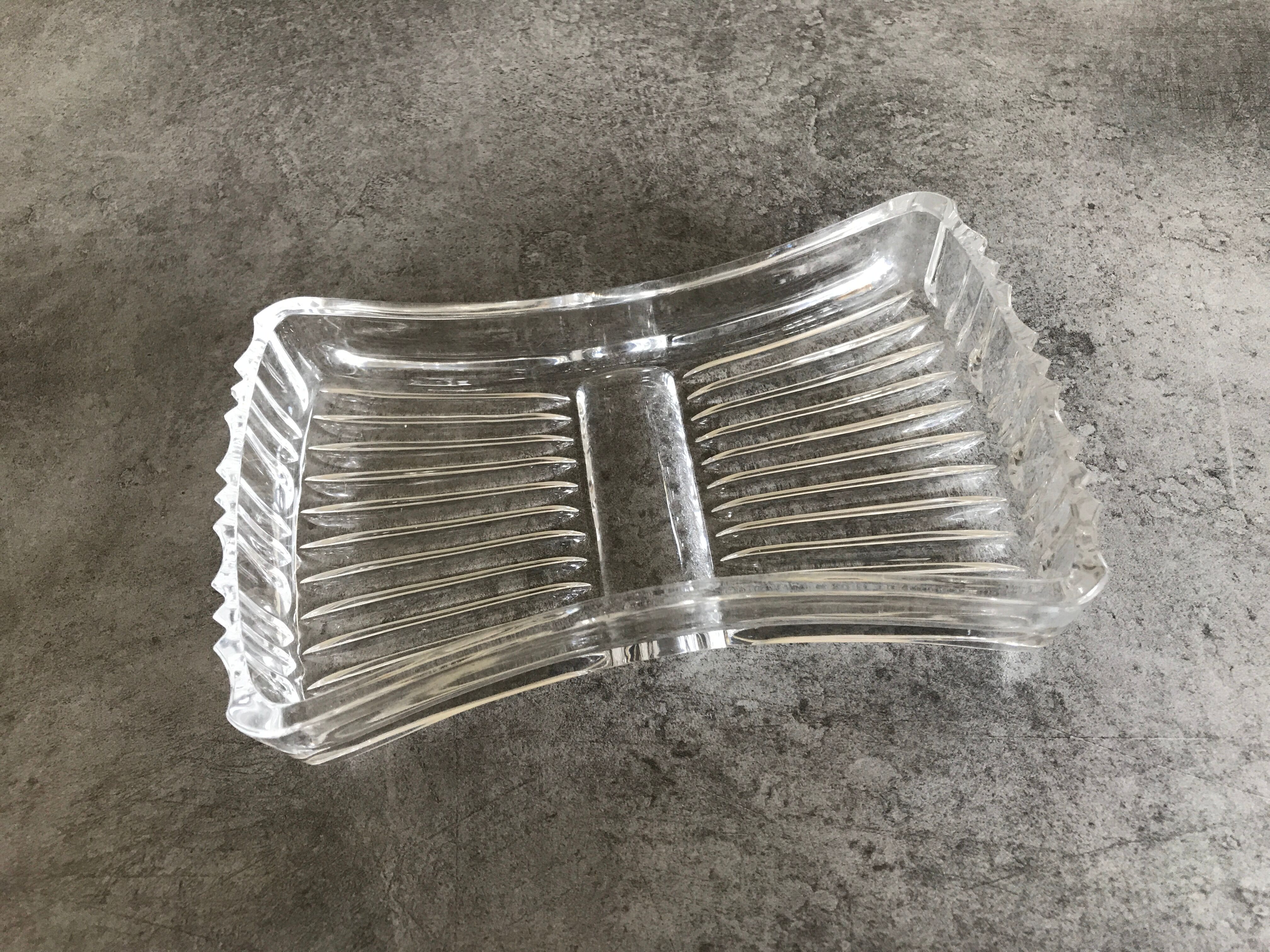 Empty pocket cup in molded glass 16.5 x 10 cm