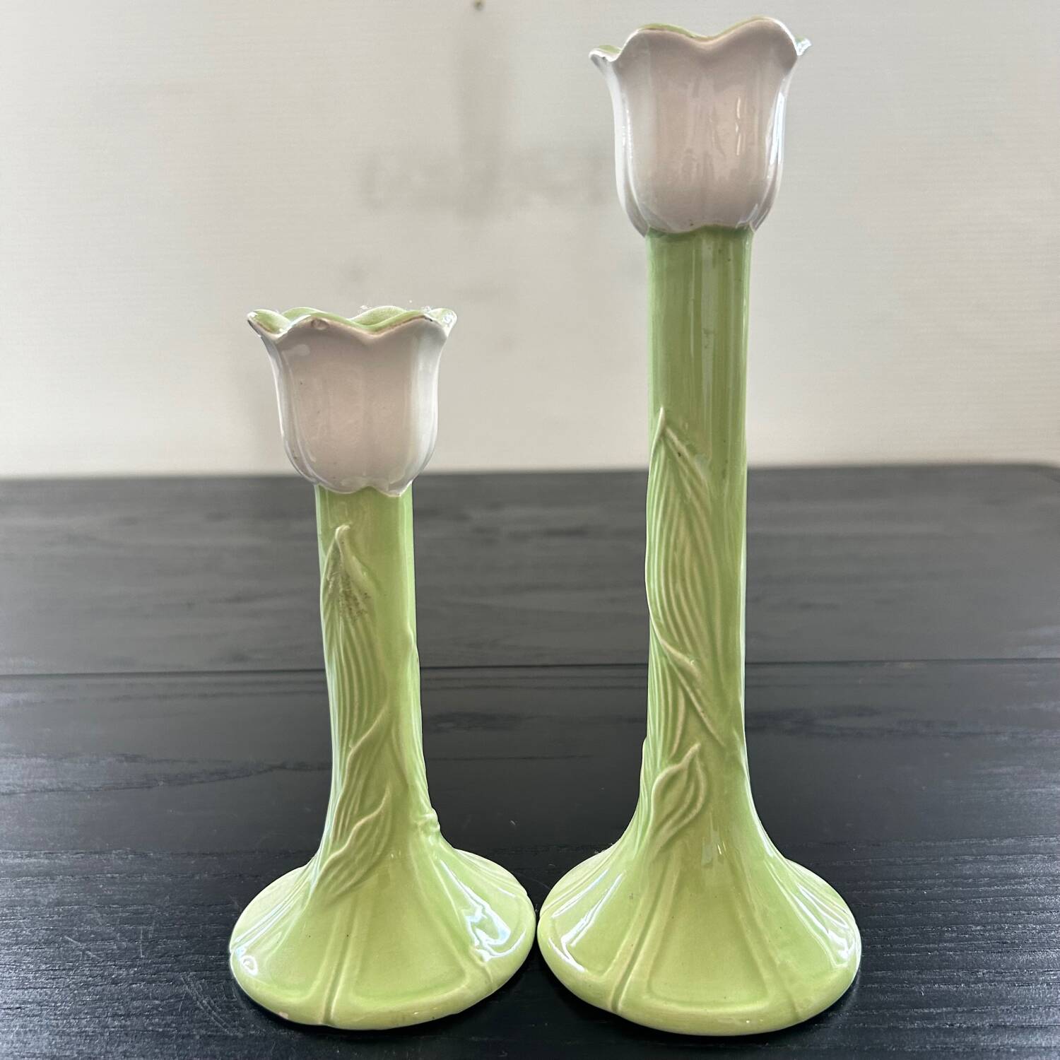 Set of 3 tulip candle holders