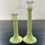 Set of 3 tulip candle holders