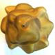 Tulip frosted amber glass, volute flame for lamp, torch H 20 cm and 8 cm