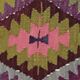 Turkish Kilim Yuruk Vintage 165x275 cm Geometric Pink Green Yellow