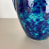 Pottery fat lava multi-color floor vase made by Scheurich, 1970s