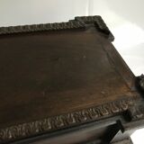 Boîte ancienne en bois marron des années 50