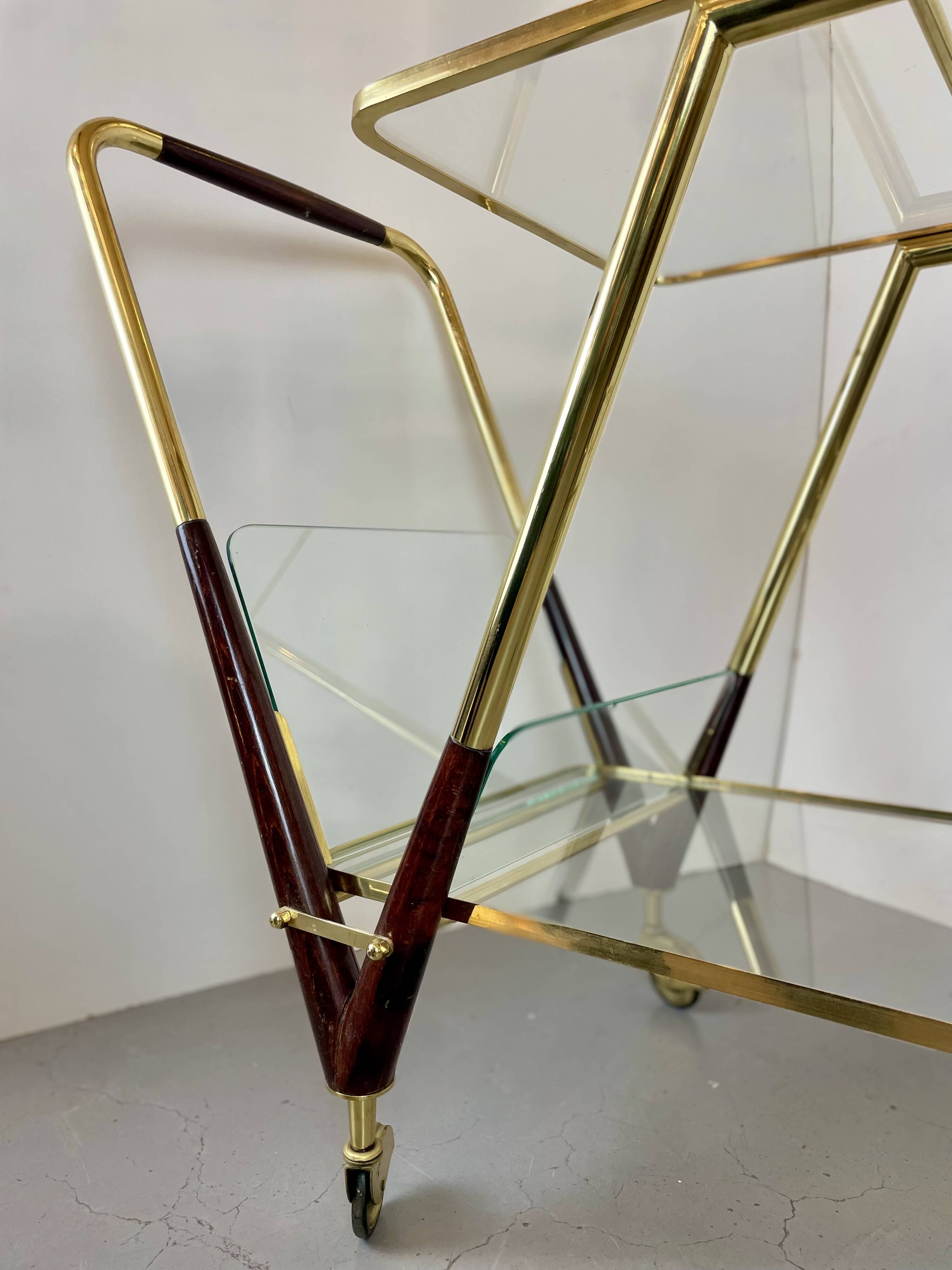 Bar Cart Trolley style Cesare Lacca, 1950’s
