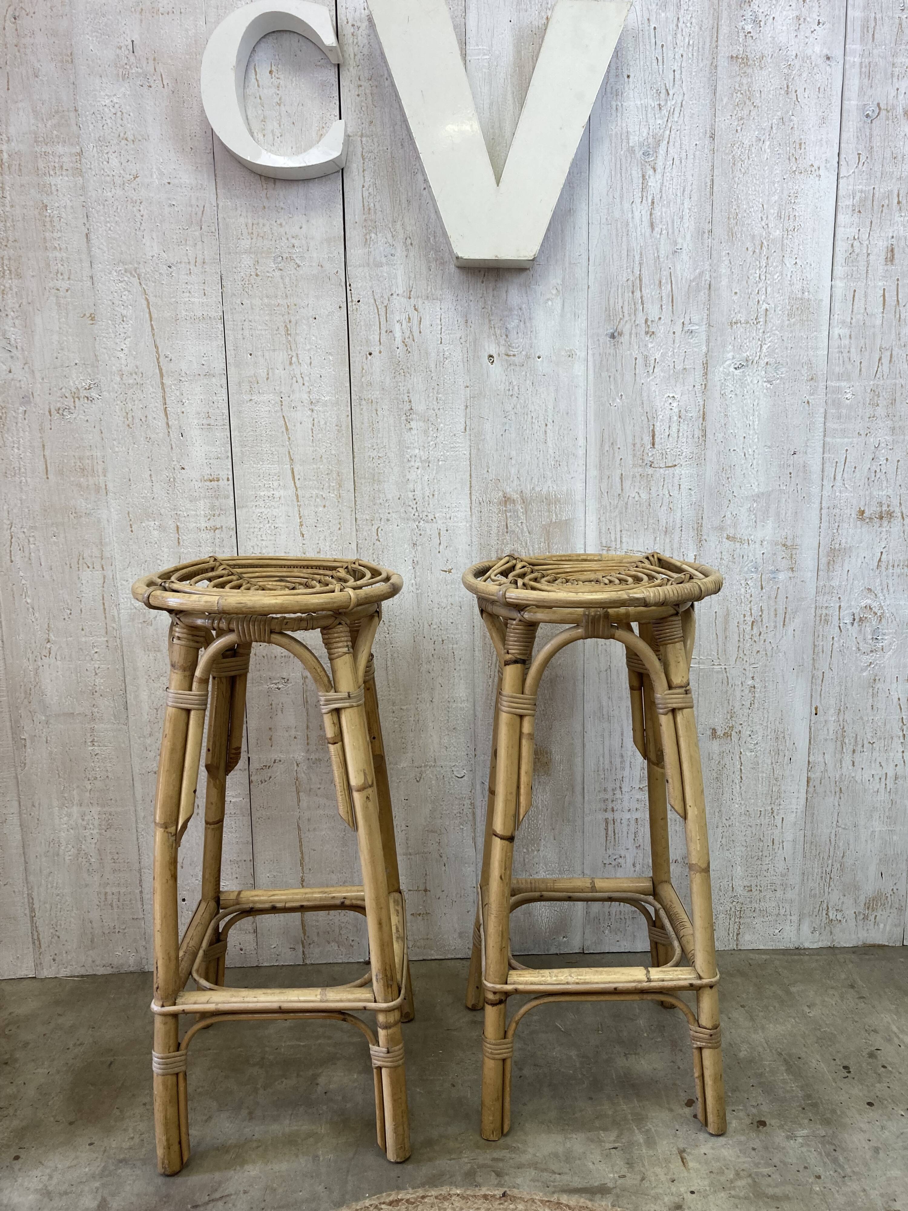Pair of Louis Sognot stools