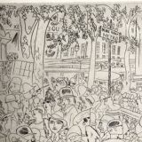 Chas-laborde boulevard des capucines (paris), 1927. original engraving