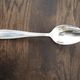 Set of 6 forks and 6 spoons in silver metal with punches