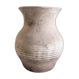 Vallauris, vintage grey terracotta vase