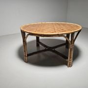 Table de salle à manger "patio" en bambou, Italie, années 1960