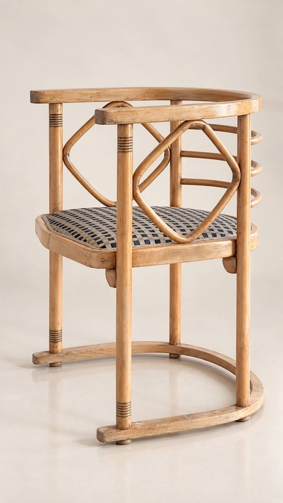 Set of 2 FLEDERMAUS chairs Mundus Vienna Austria, J.&J. Kohn - Josef Hoffmann