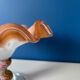Vintage Murano glass wavy multicoloured centrepiece bowl