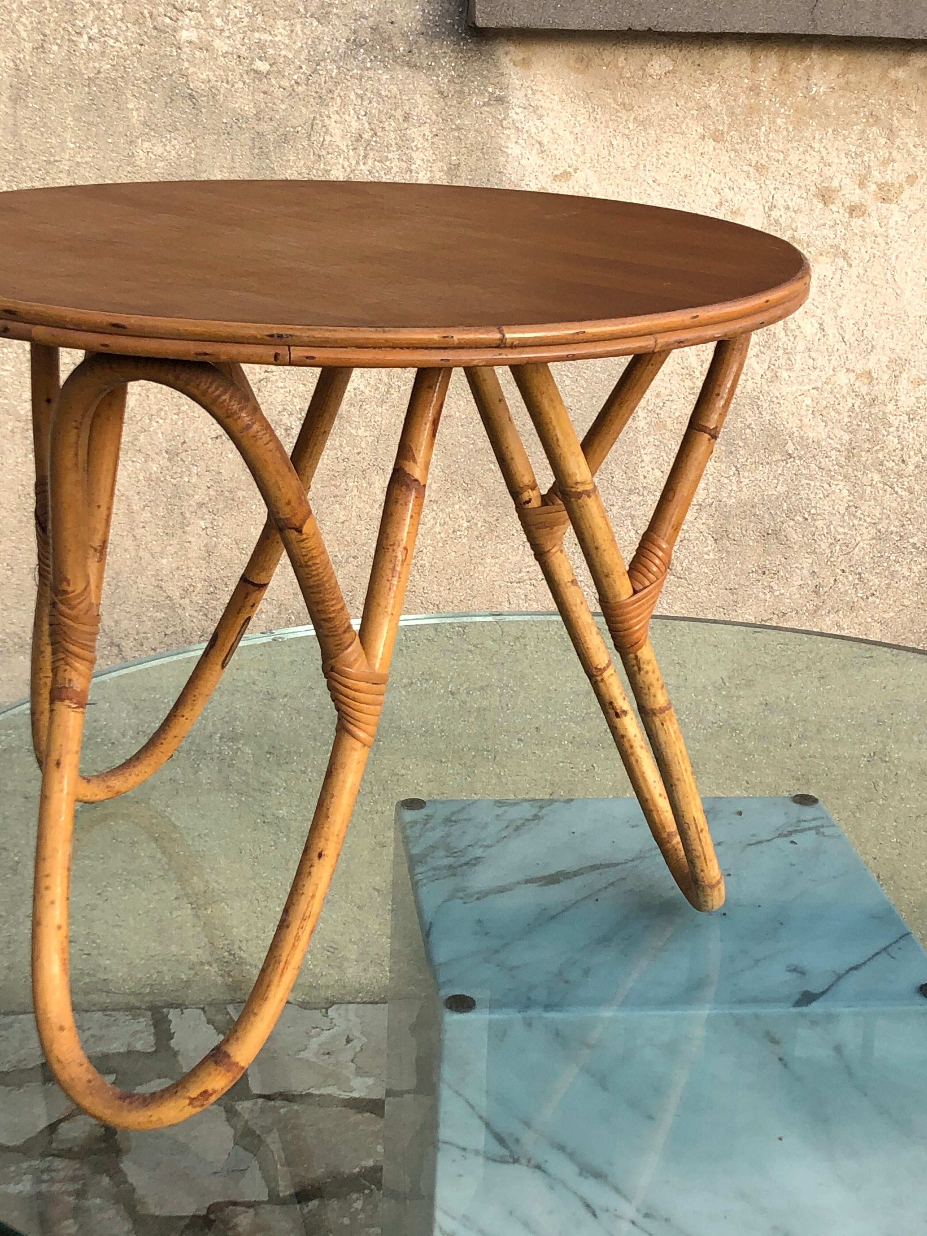 Vintage rattan coffee table