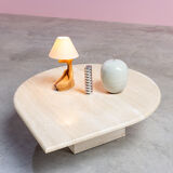 Postmodern coffee table in travertine, 1970