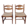 Pair of Brutalist Guillerme and Chambron Chairs in Solid Oak with Wove
