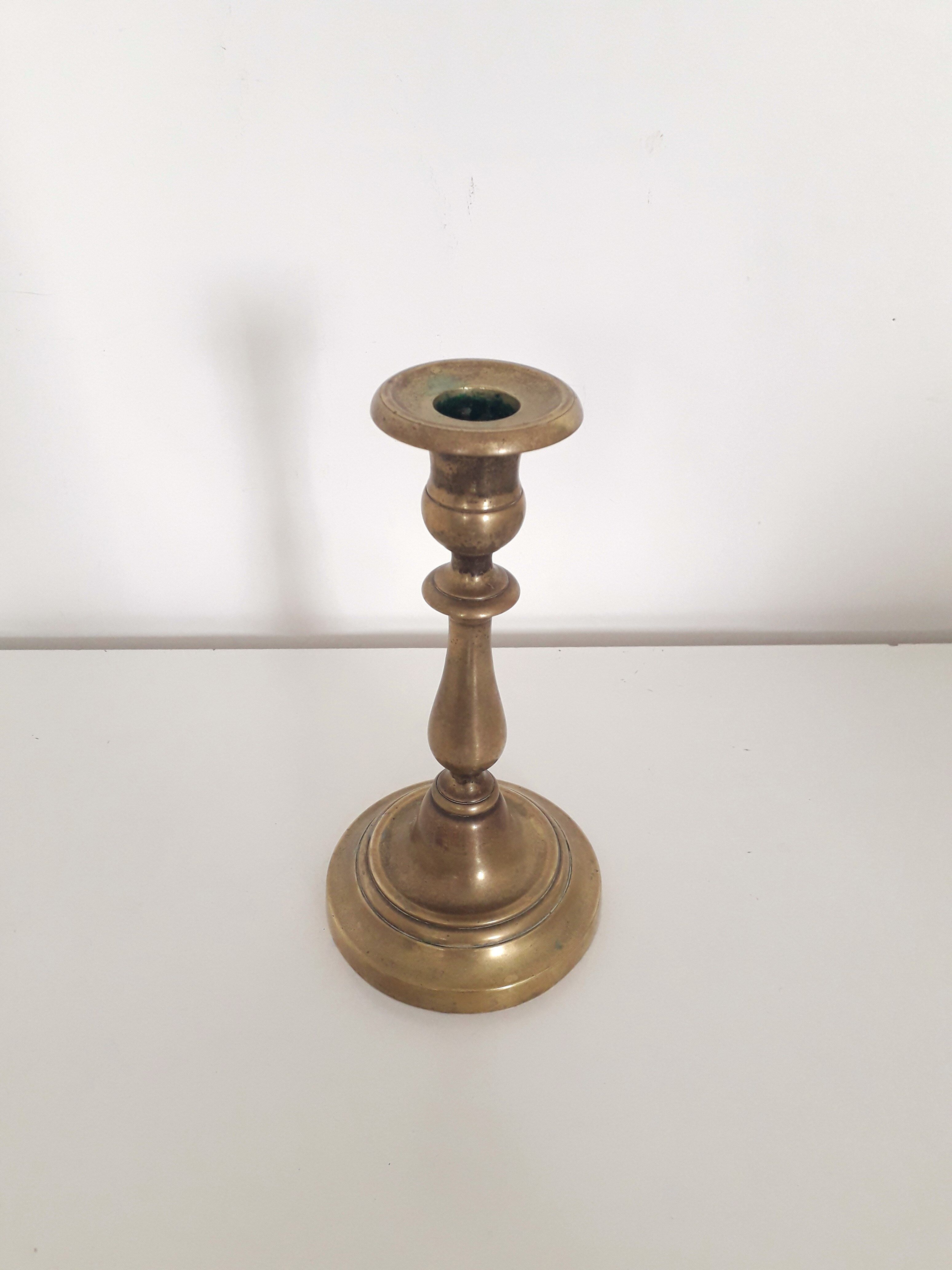 Old candle holder / brass candlestick - 1940