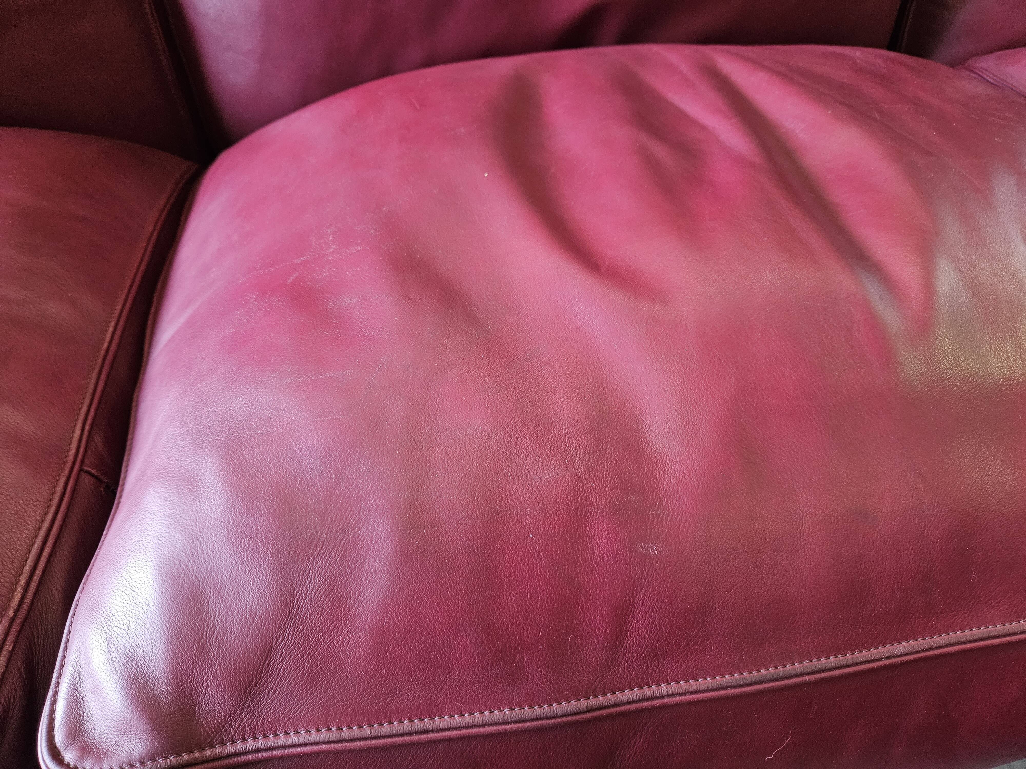 Canapé d'angle modulable Socrates en cuir bordeaux par Poltrona Frau, 1970