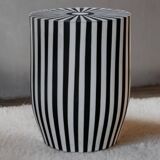 Striped side table or stool