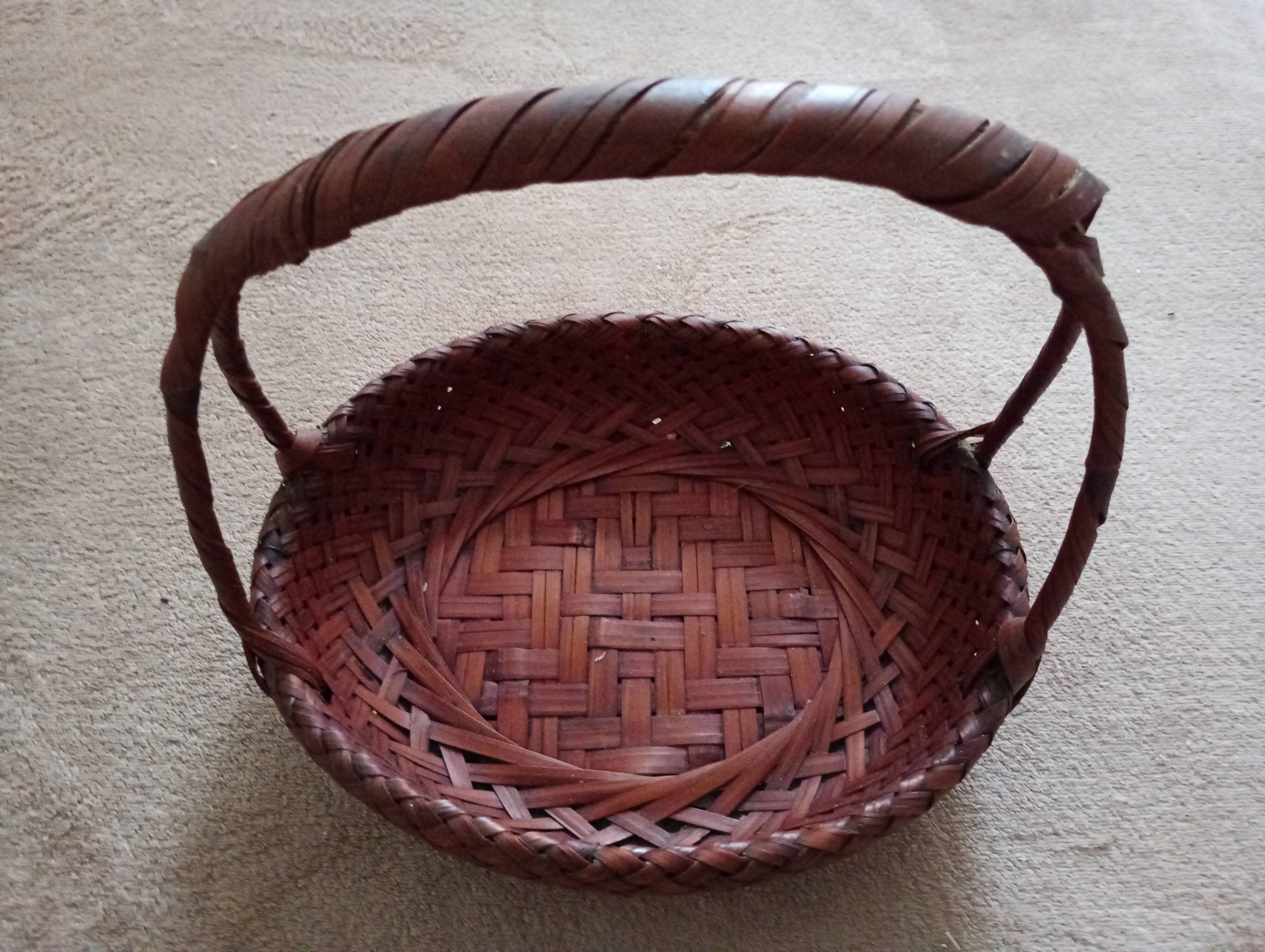 Japanese woven bamboo basket Ikebana