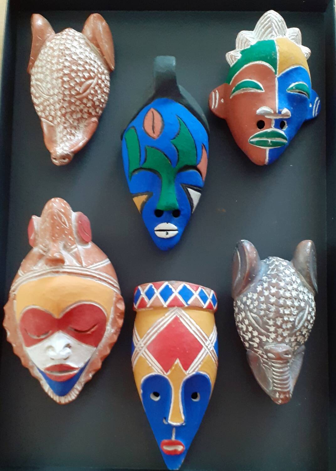 Set of African masks