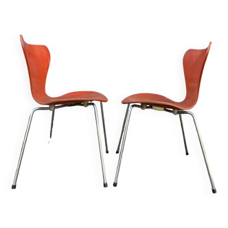 Paire de chaises série 7 par Arne Jacobsen pour Fritz Hansen