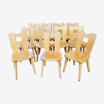 Lot de chaises bistrot vintage scandinave