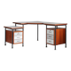 Corner Desk in Painted Metal, Wood, Formica, and Brass by Sergio Coradeschi, 1950s