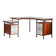 Corner Desk in Painted Metal, Wood, Formica, and Brass by Sergio Coradeschi, 1950s