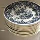 Assiettes en faïence Luneville décor anglais 