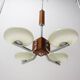 chrome and wood art deco pendant chandelier, circa 1930´s, bohemia