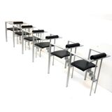 Set of 6 postmodern Trix armchairs by K.F. Förster for KFF Design, Germany, 1980s