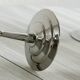 6 stainless steel standing cups, Letang Remy, France.