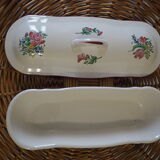 Comb holder with lid or bonbonnière - louis xv – reverbere collection – faience lunéville