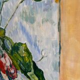 Still life with apples and flowers