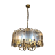 Vintage chandelier brass glass