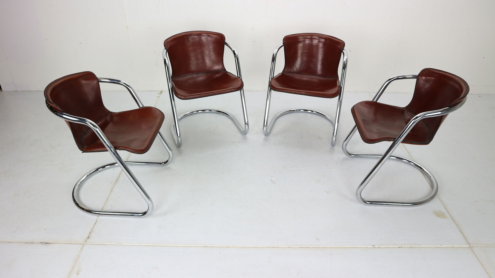 Set of 4 chairs for Cidue, 1970s, Italy